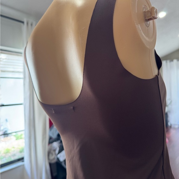 Zara Rust-Brown Square Neck Bodysuit size M - Picture 3 of 4